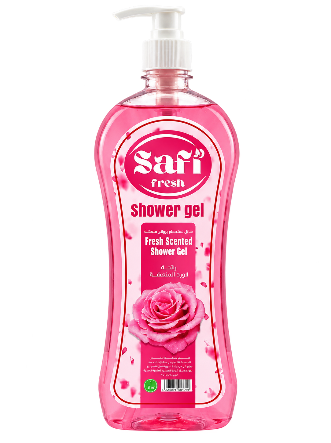 Safi Fresh · ورد 1 L — جل استحمام